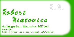 robert miatovics business card